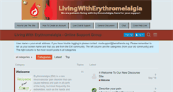 Desktop Screenshot of livingwitherythromelalgia.org
